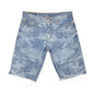 Mens Blue Levis Denim Jeans Jorts 511 Slim Cut Off Acid Wash Camouflage Denim Shorts