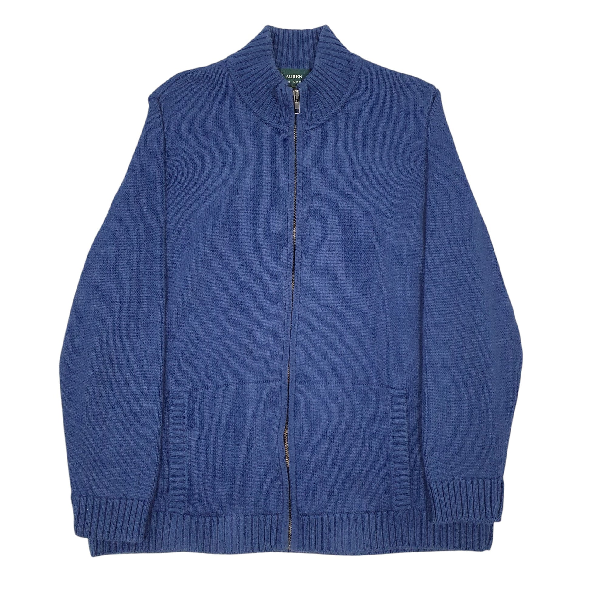 Mens Blue Ralph Lauren Knitwear Full Zip Jumper