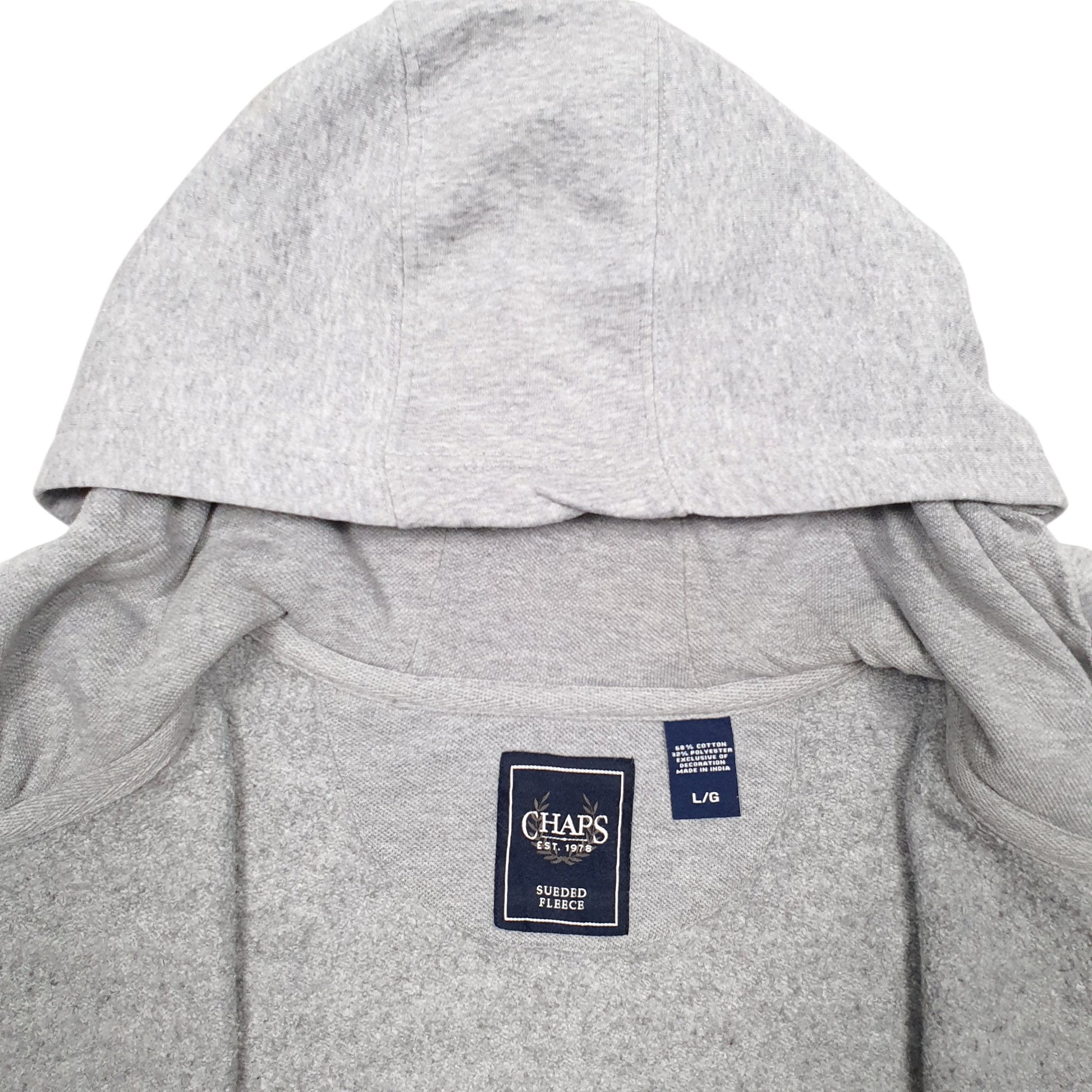 Mens Grey Ralph Lauren Full Zip Hooded Hoodie Jumper