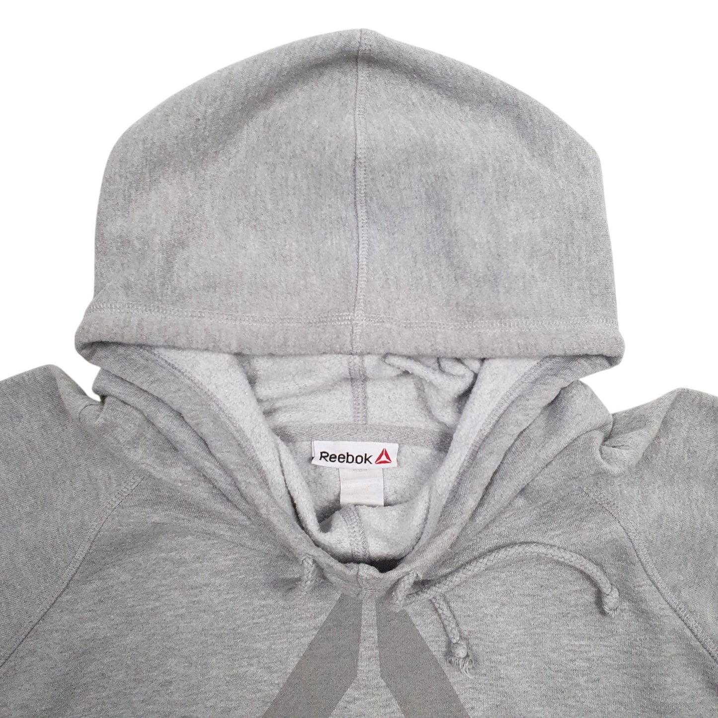 Womens Grey Reebok Spellout Hoodie Jumper