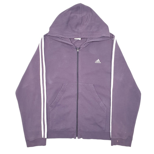 Womens Purple Adidas Hoodie Full Zip Jumper