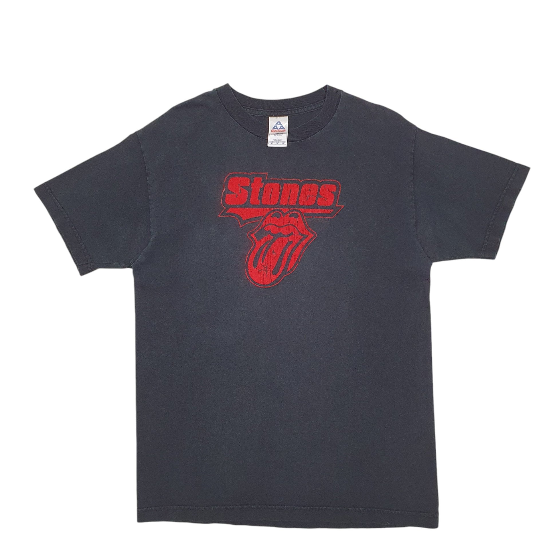 Mens Black Allstyle Apparel & Activewear Single Stitch Vintage 90s Rolling Stones Short Sleeve T Shirt