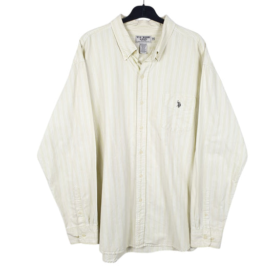 Mens Cream U.S. Polo Assn.  Long Sleeve Shirt