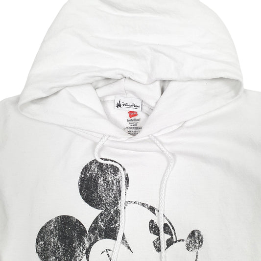 Mens White Disney Mickey Mouse Hoodie Jumper