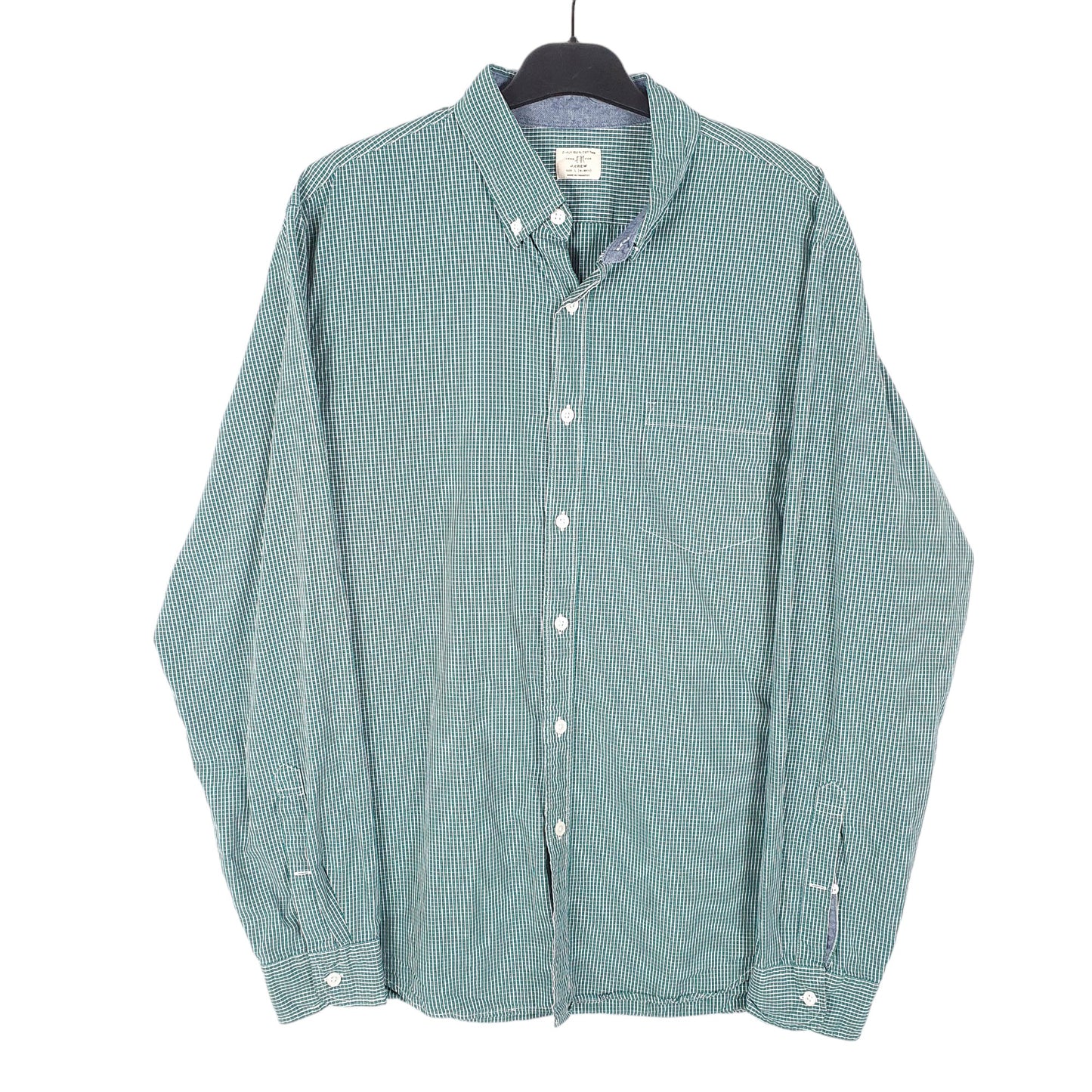 Mens Green J Crew  Long Sleeve Shirt