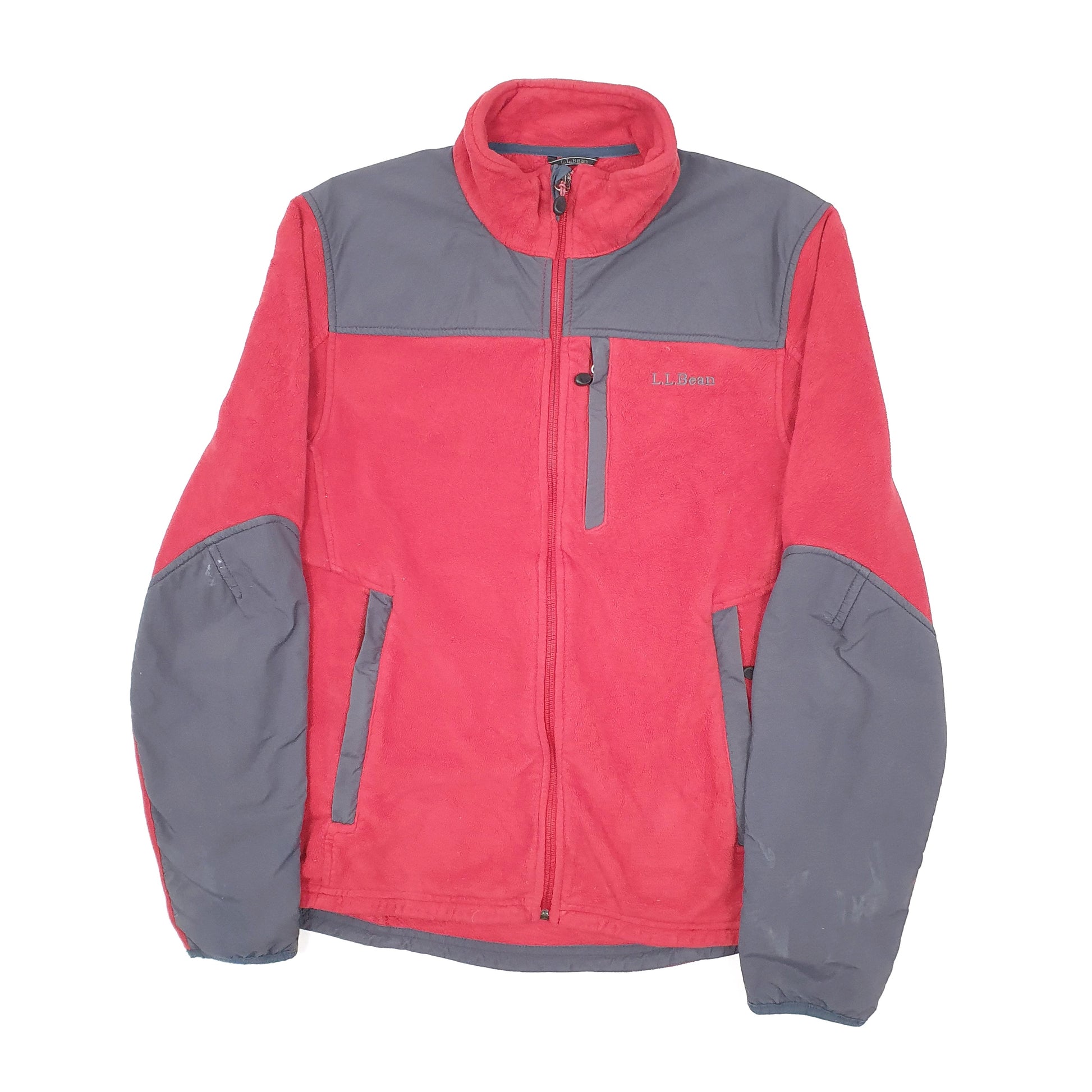 Mens Red LL Bean  Full Zip Jumper