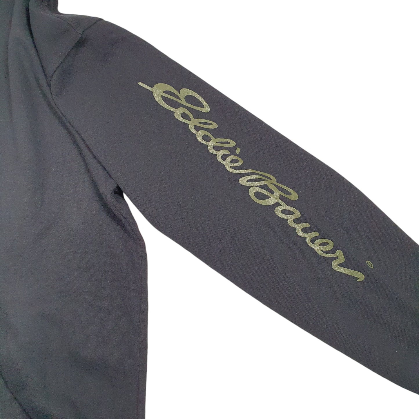 Mens Black Eddie Bauer Workwear Script Hoodie Jumper