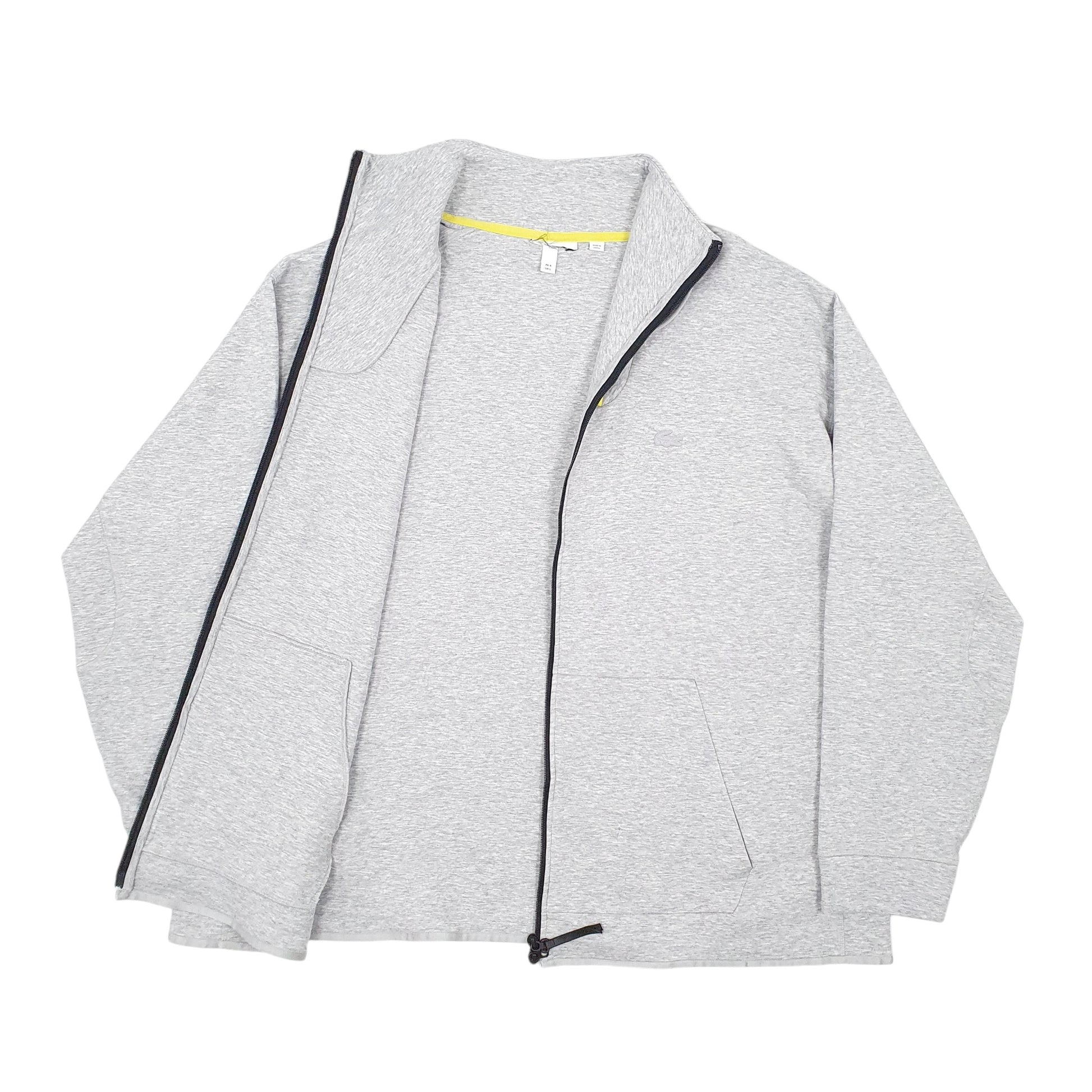 Mens Grey Lacoste  Full Zip Jumper