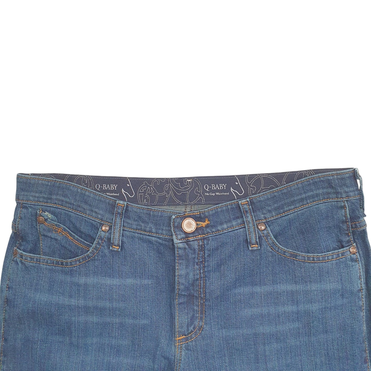 Womens Blue Wrangler Q Baby Casual JeansW34 L34