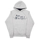 Mens Grey Champion Spellout Hoodie Jumper