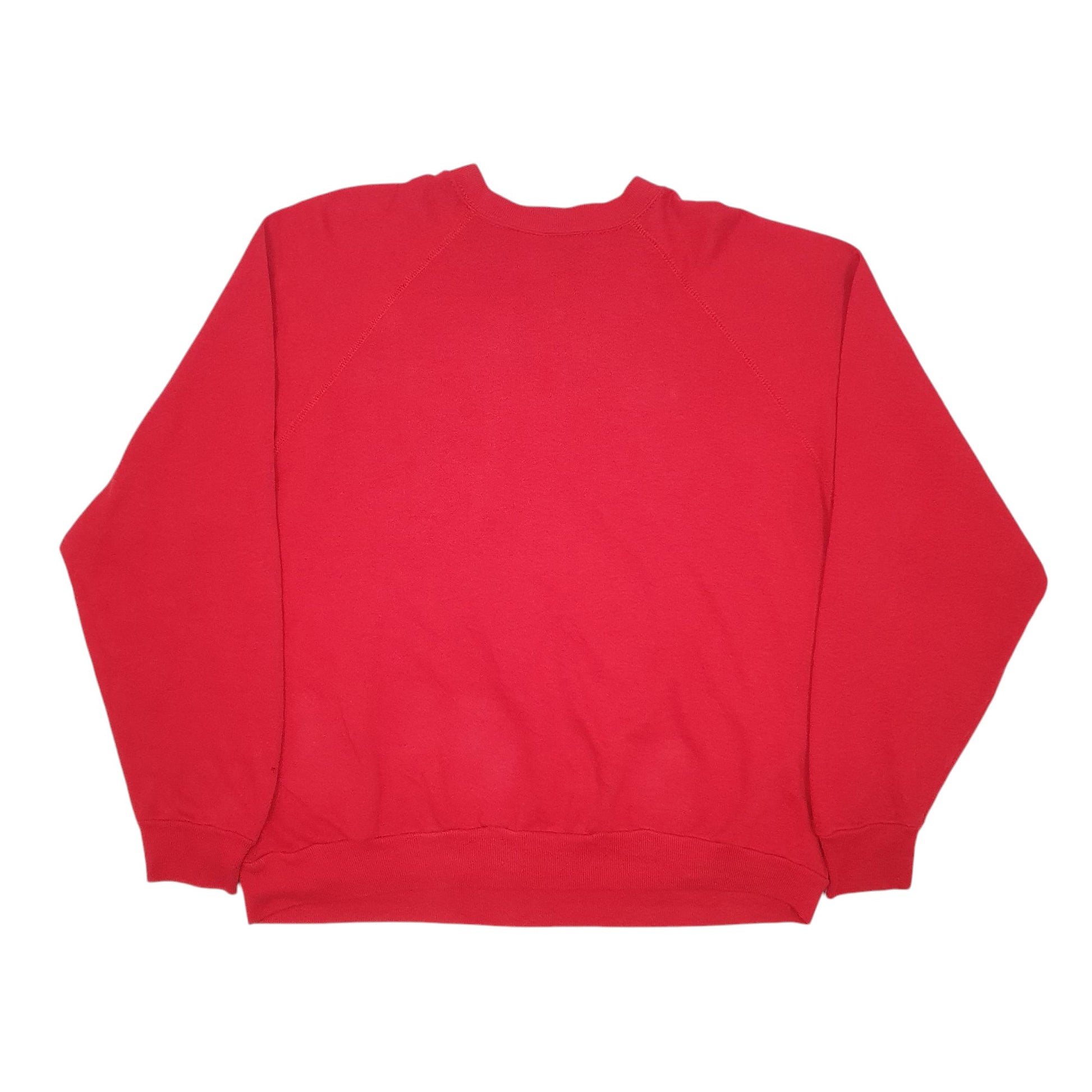 Mens Red Tultex Vintage 90s Made In USA Better Basics Crewneck Jumper