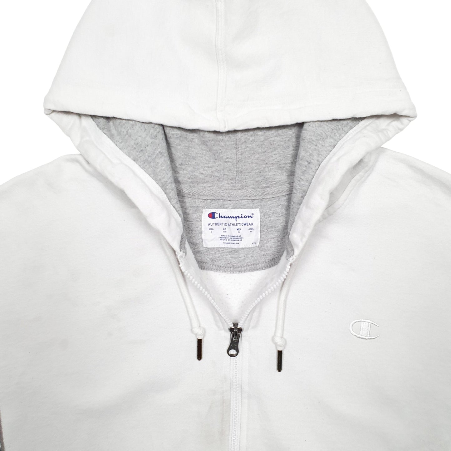 Mens White Champion  Full Zip Jumper