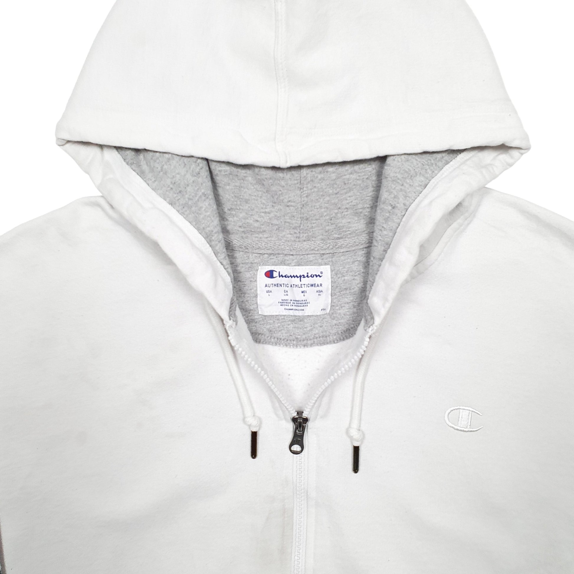 Mens White Champion  Full Zip Jumper