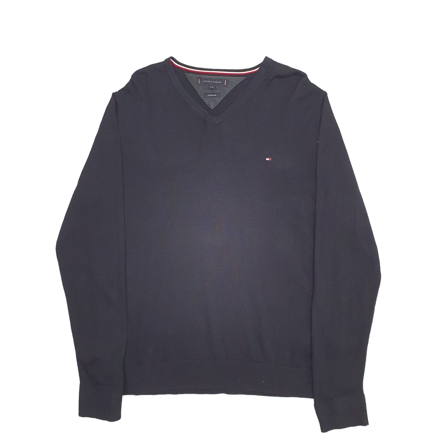 Mens Black Tommy Hilfiger Knit Crewneck Jumper