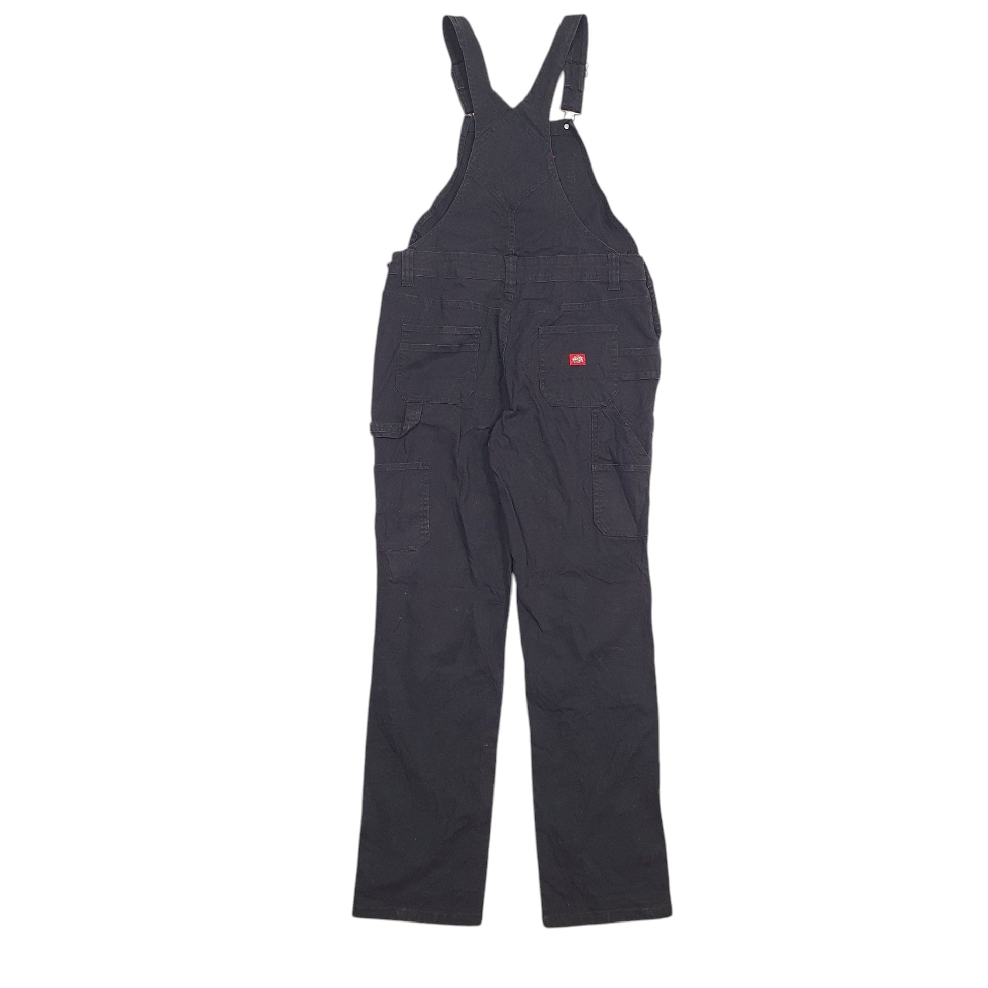 Womens Black Dickies Denim Overalls Bib Dungaree Trousers