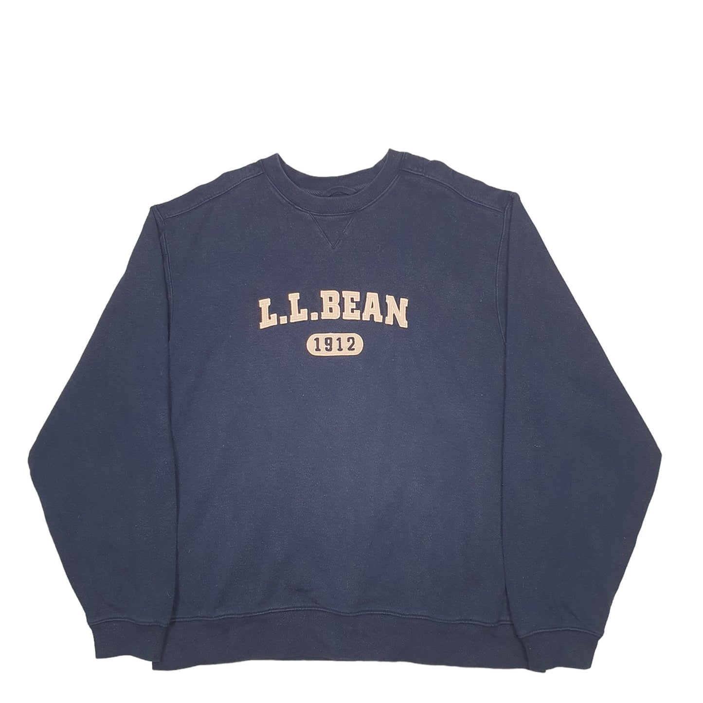 Mens Navy L.L.Bean Spellout Crewneck Jumper