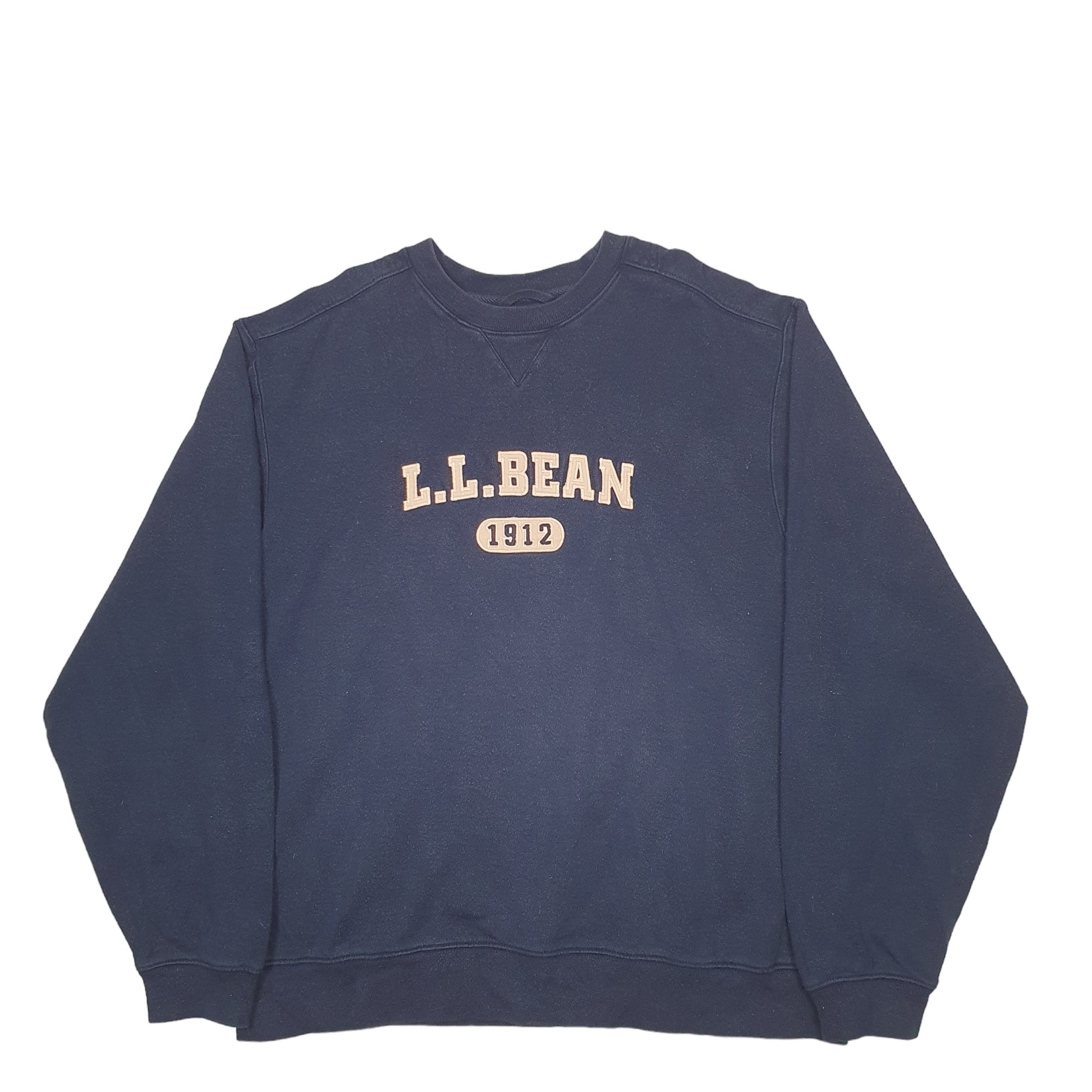 Mens Navy L.L.Bean Spellout Crewneck Jumper
