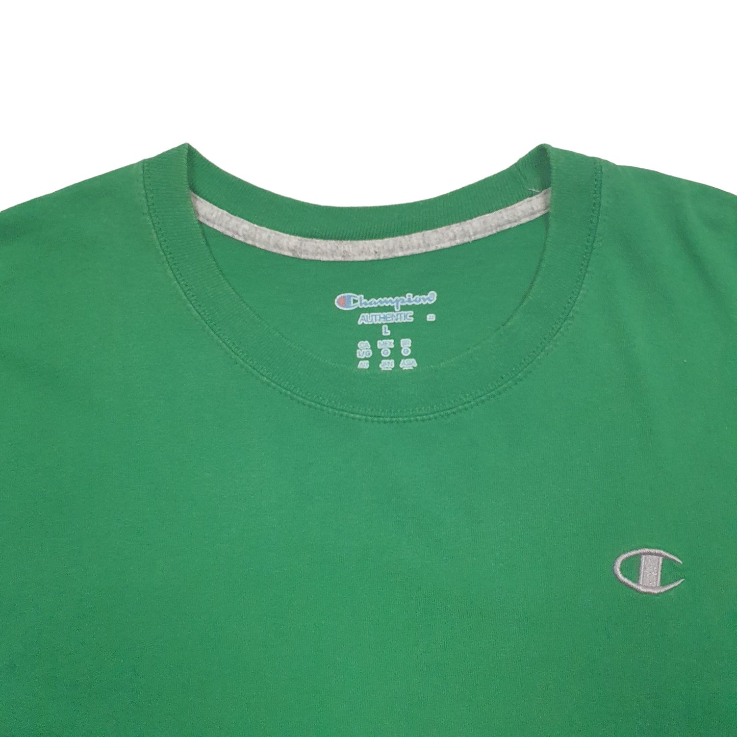 Mens Green Champion  Short Sleeve T Shirt