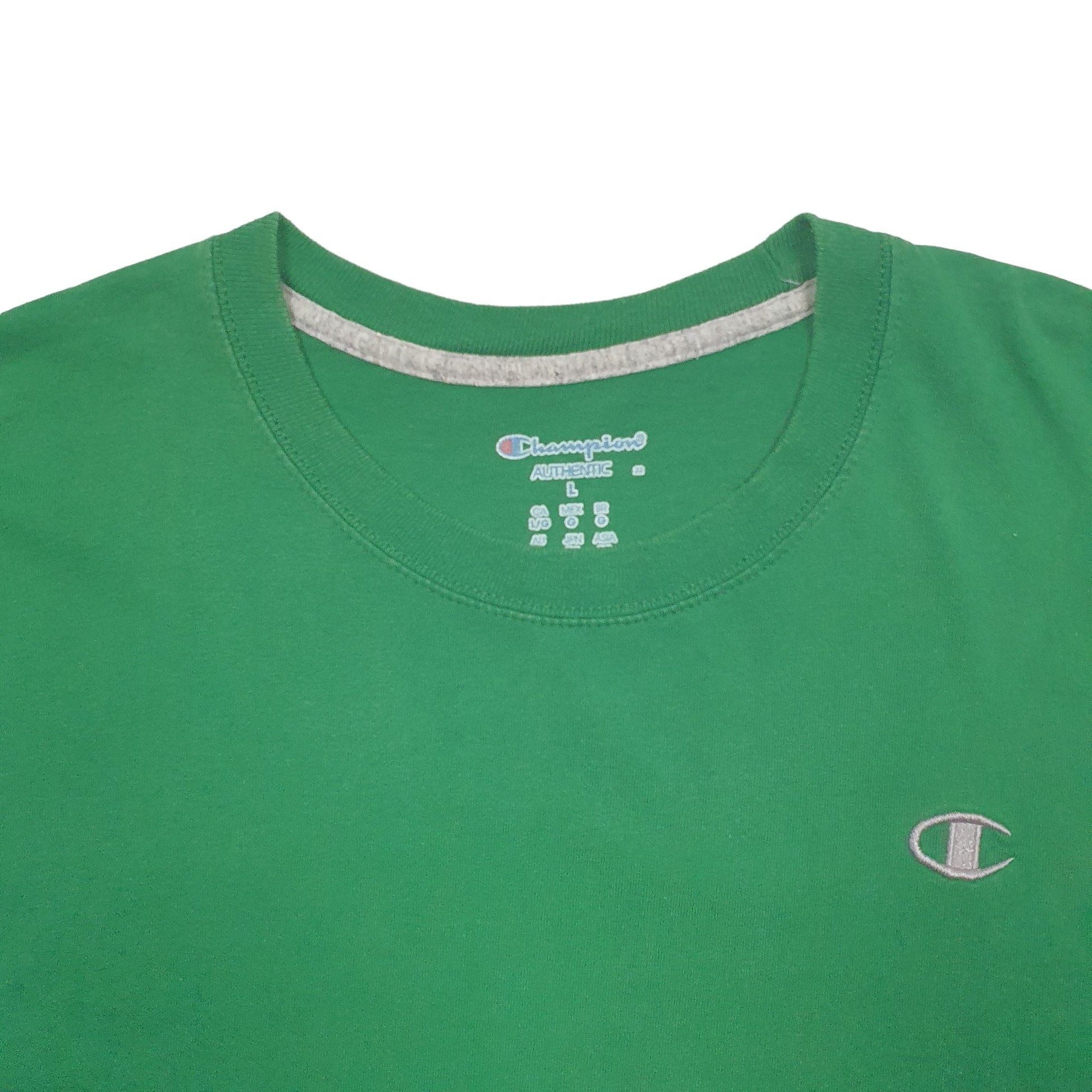 Mens Green Champion  Short Sleeve T Shirt