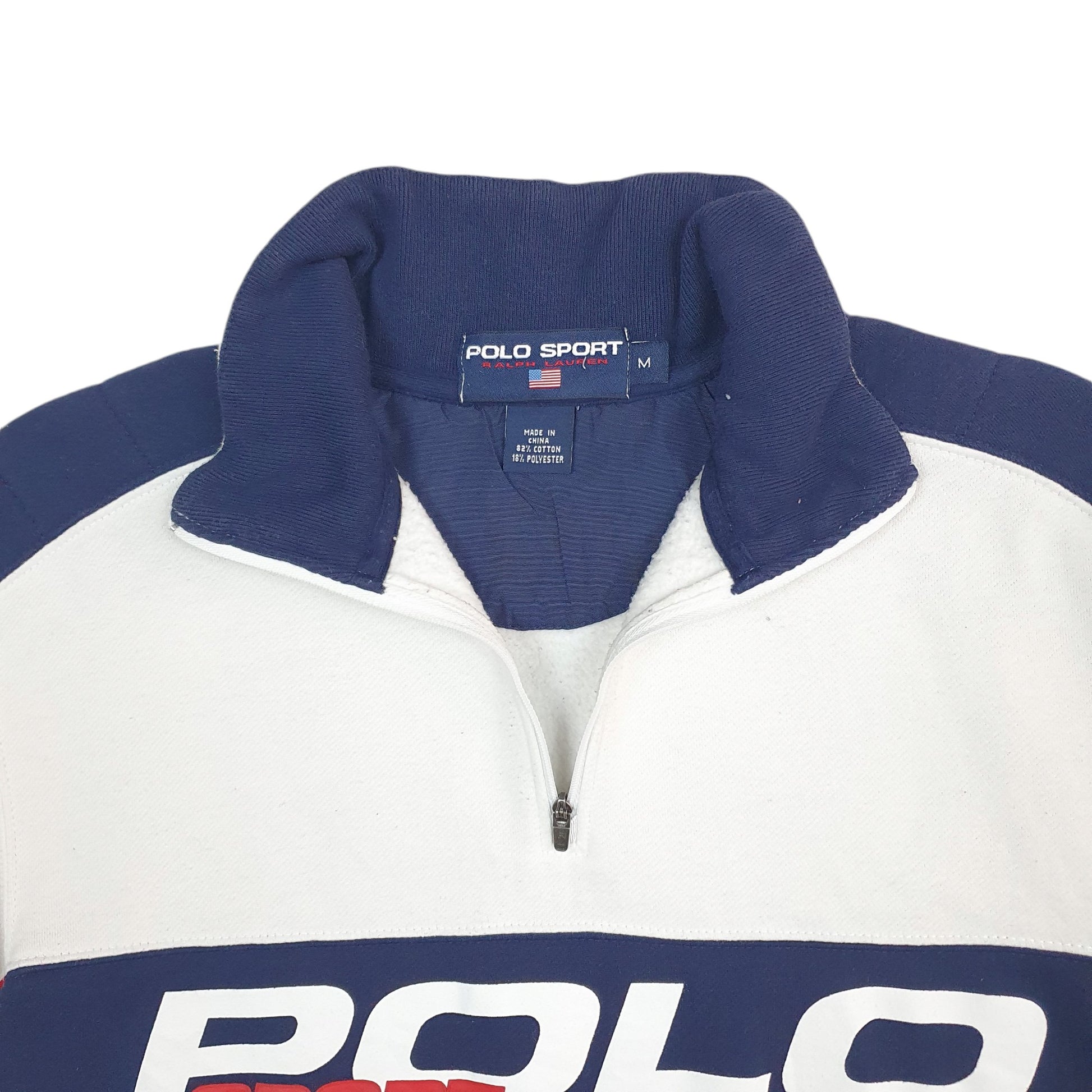 Mens Navy Ralph Lauren Polo Sport Spellout Quarter Zip Jumper