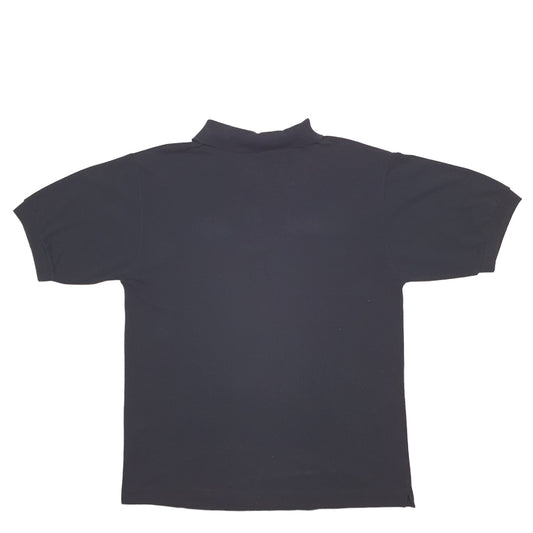 Mens Black Lacoste  Short Sleeve Polo Shirt