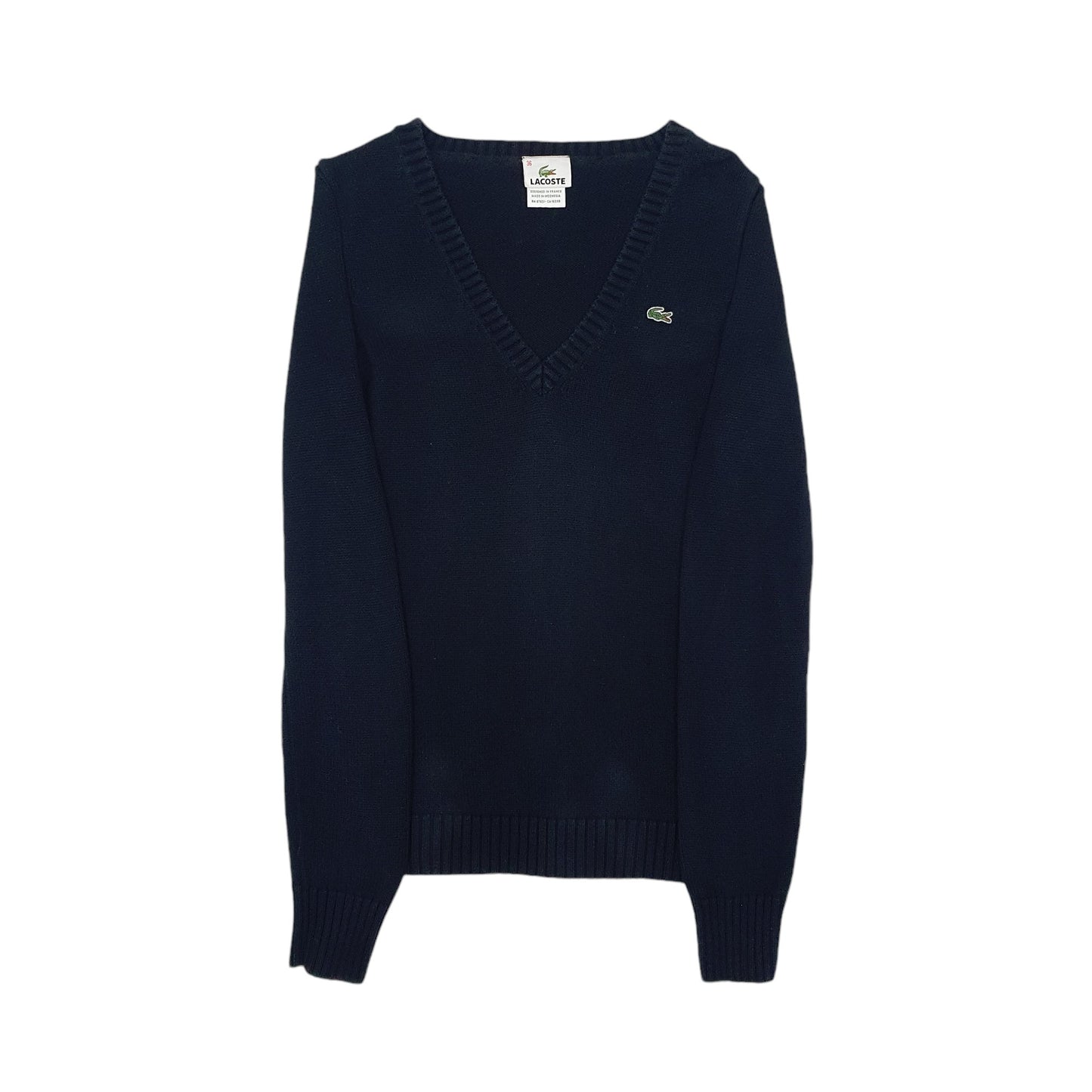 Womens Black Lacoste  Crewneck Jumper