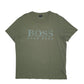 Mens Green Hugo Boss Spellout Short Sleeve T Shirt