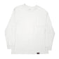 Mens White Dickies Pocket Workwear Long Sleeve T Shirt