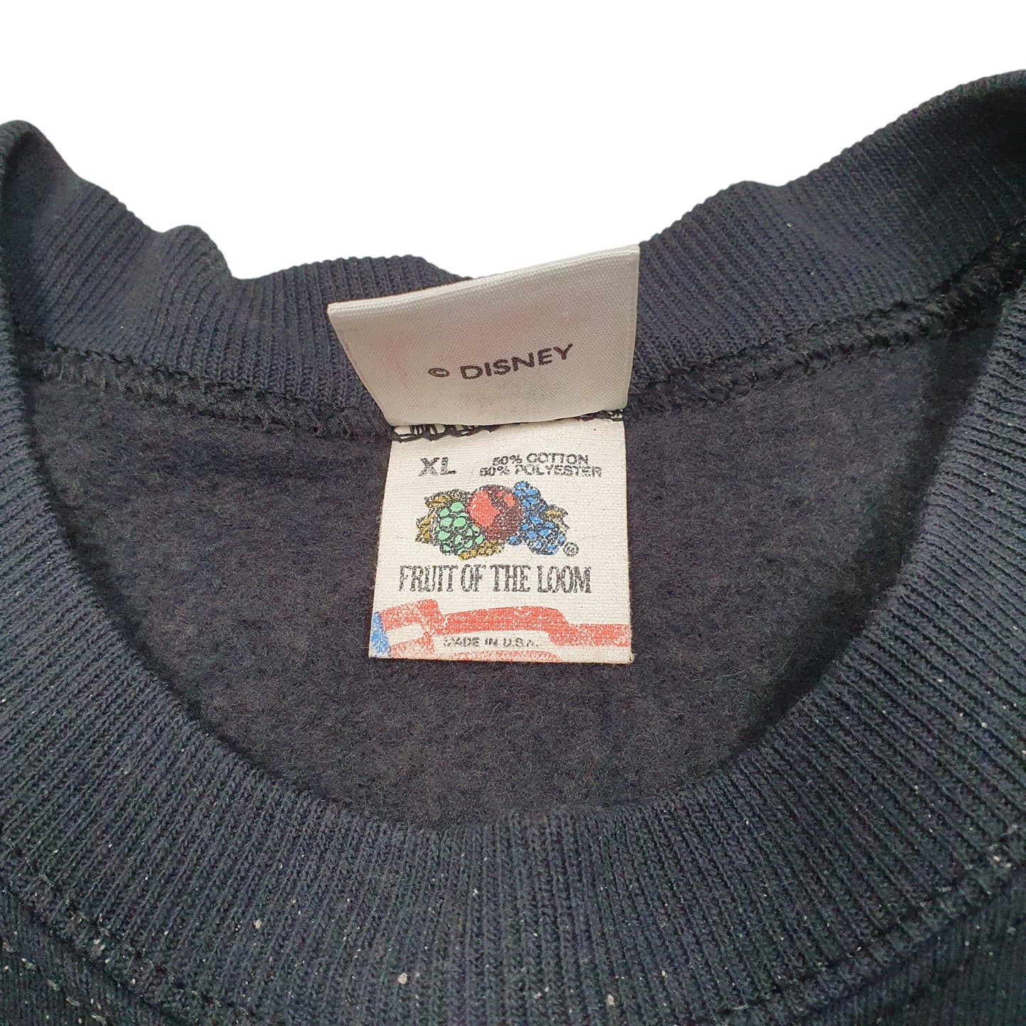 Mens Blue Disney Vintage Fruit Of The Loom Mickey Mouse 90s Made In USA Crewneck Jumper
