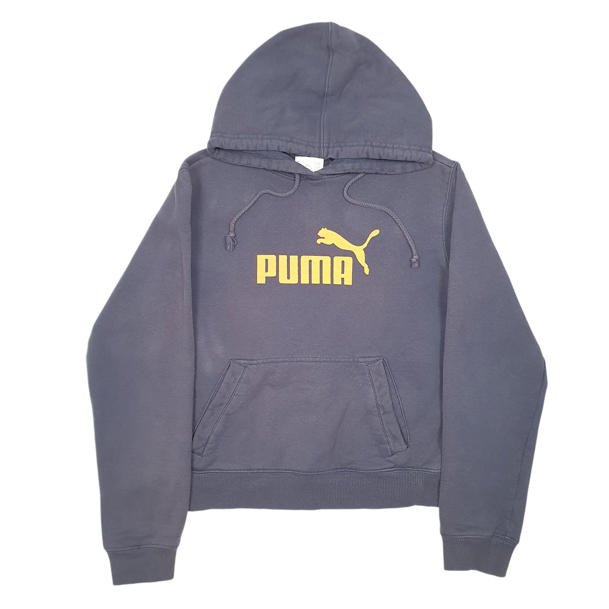 Womens Navy Puma Spellout Hoodie Jumper