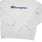 Mens Grey Champion Script Raglan Crewneck Jumper