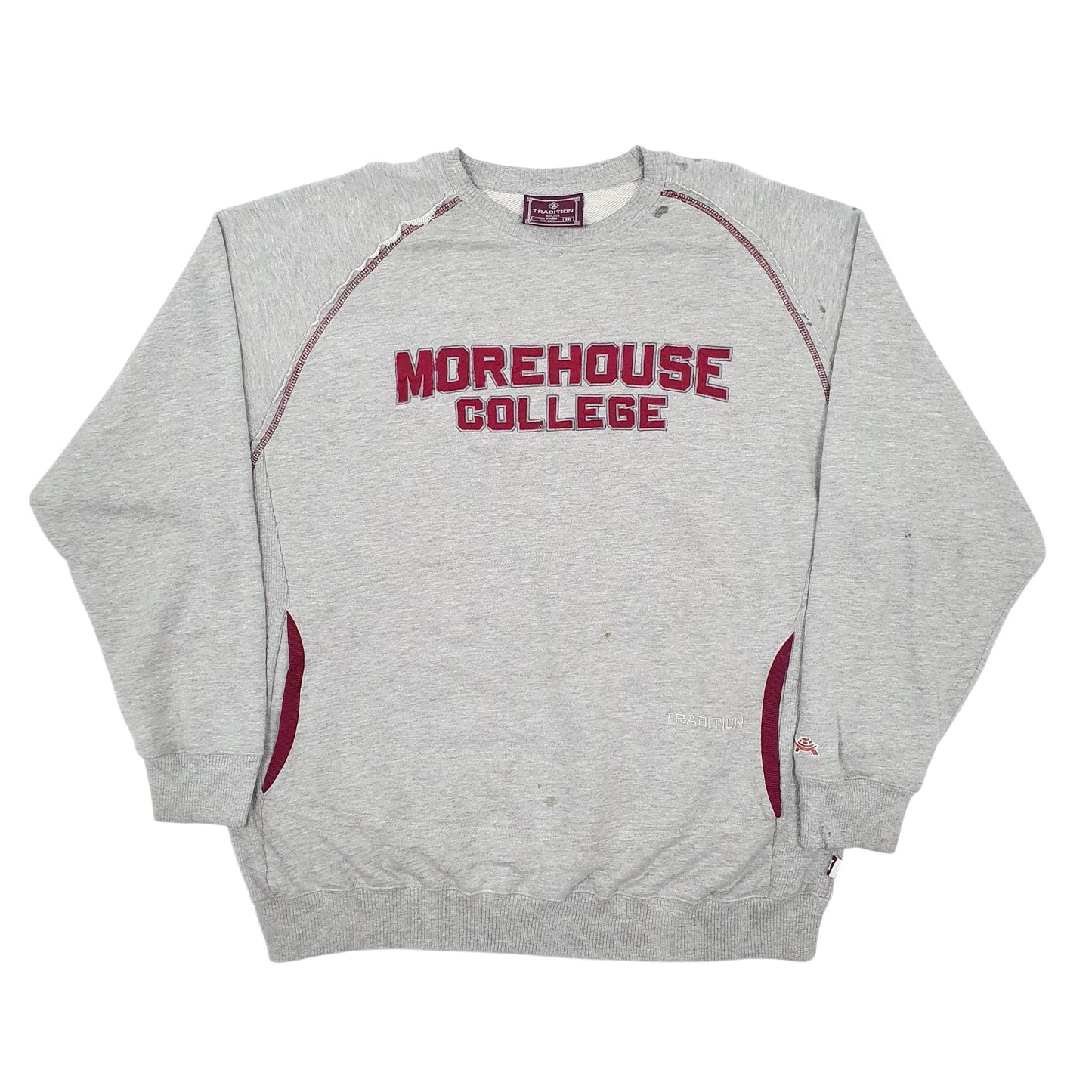 Mens Grey Tradition Vintage 90s Crewneck Jumper