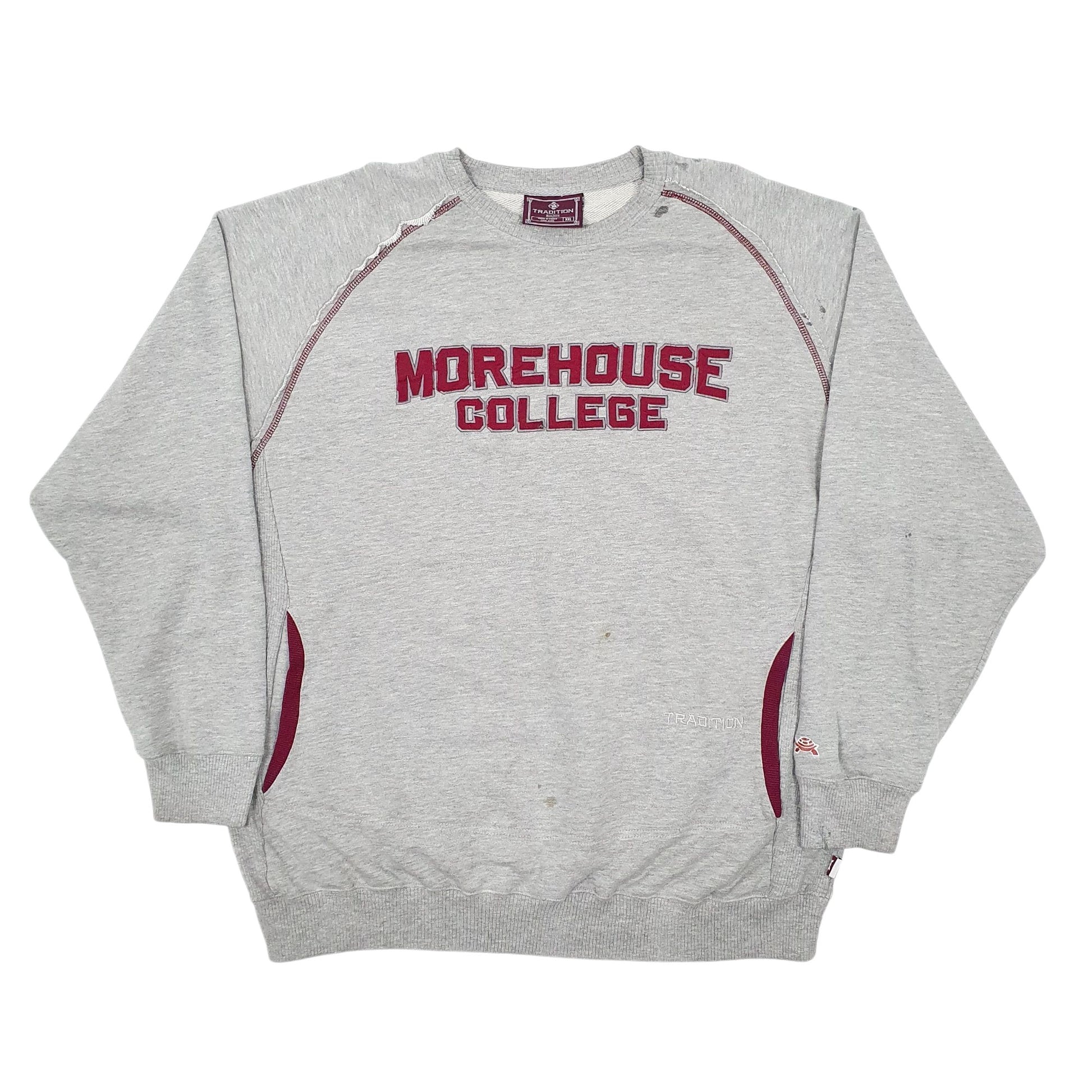 Mens Grey Tradition Vintage 90s Crewneck Jumper