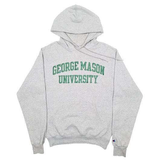 Mens Grey Champion George Mason University USA College Hoodie Jumper