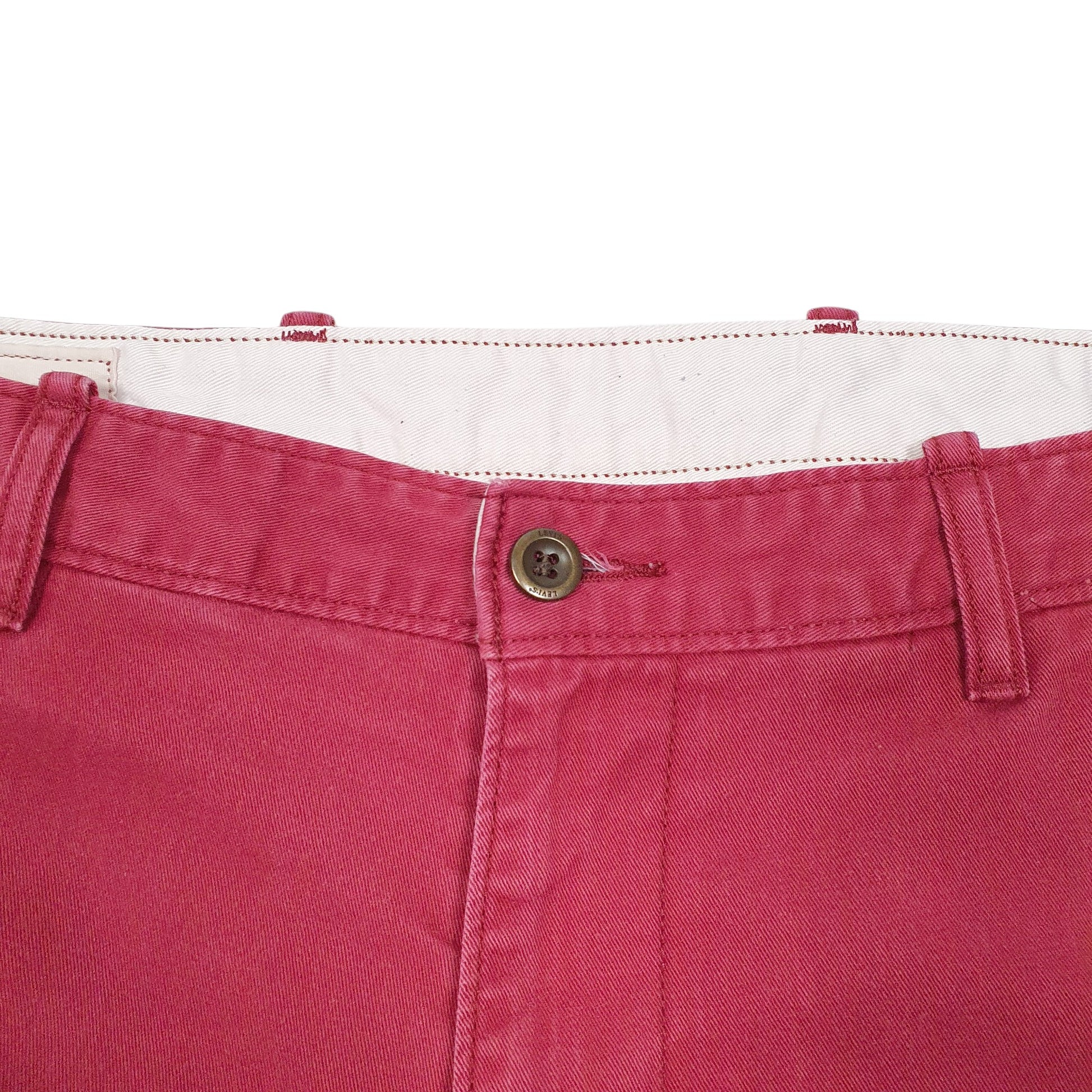 Mens Burgundy Levis Slim Chino Shorts