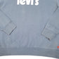 Mens Blue Levis Spellout Crewneck Jumper