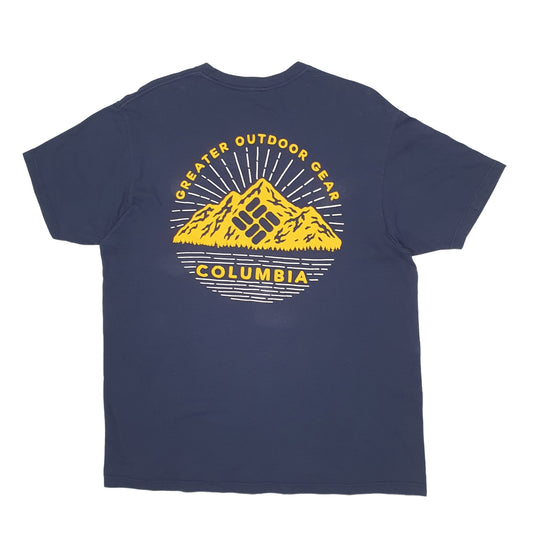 Mens Blue Columbia Sportswear Spellout Short Sleeve T Shirt