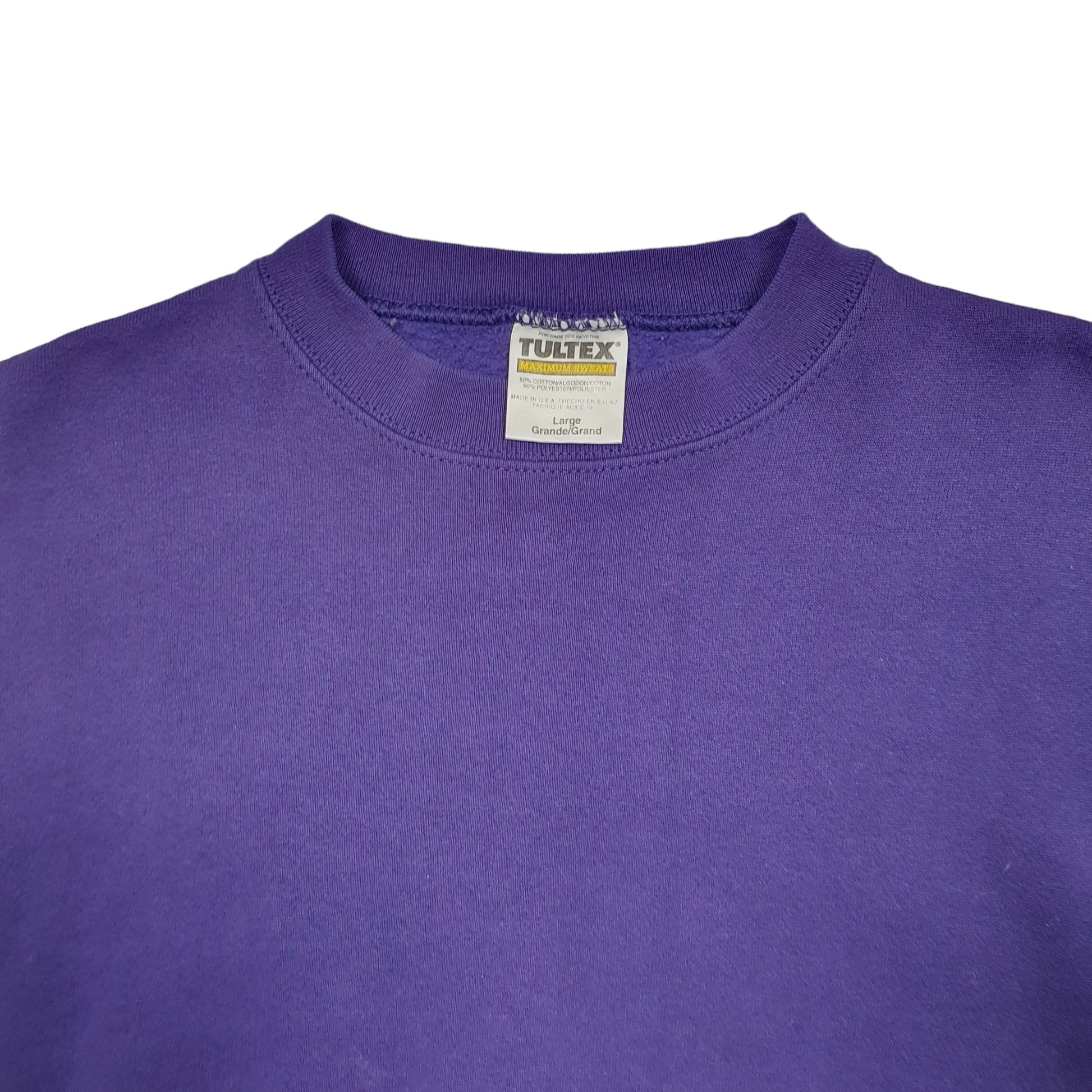 Mens Purple Tultex Vintage Crewneck Jumper
