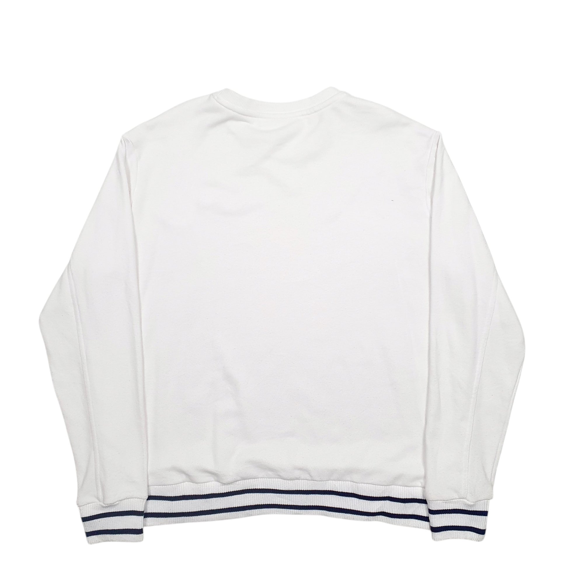 Womens White Fila  Crewneck Jumper