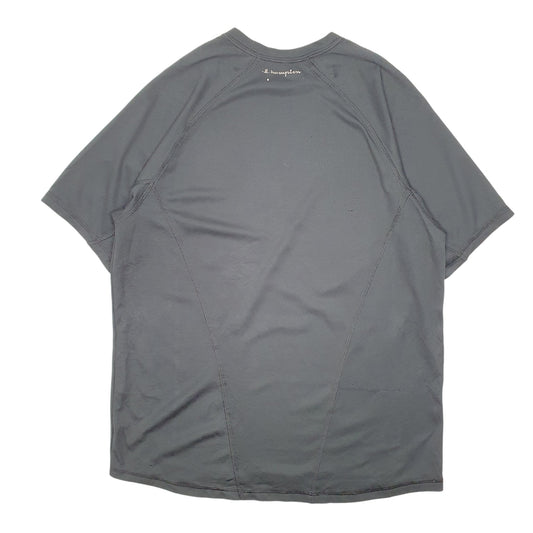 Mens Black Champion Active Gym Workout Short Sleeve T Shirt