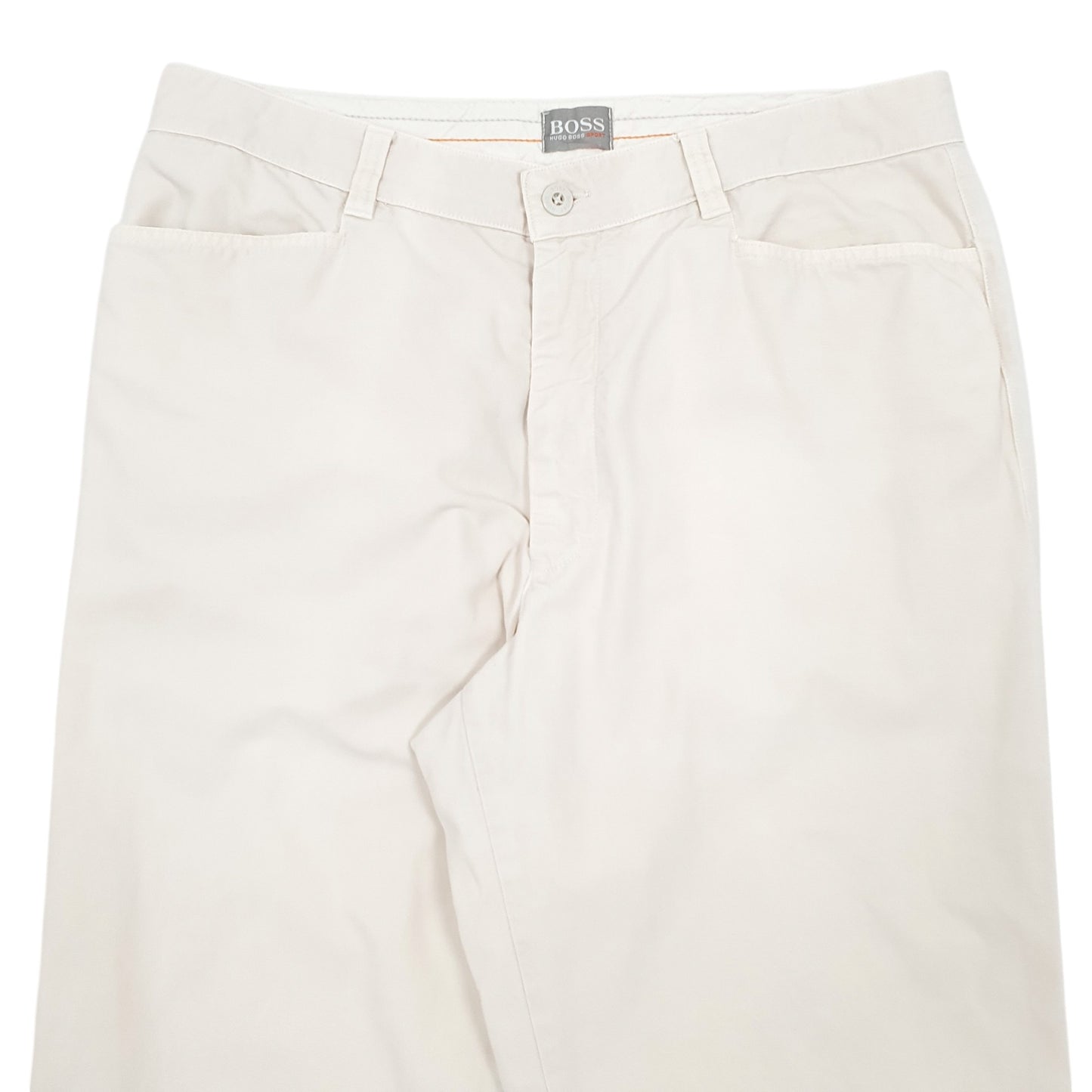 Mens Cream Hugo Boss Sport Chino Trousers