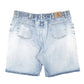 Mens Blue Wrangler Denim Jeans Jorts Elasticated Waist Relaxed Baggy Denim Shorts