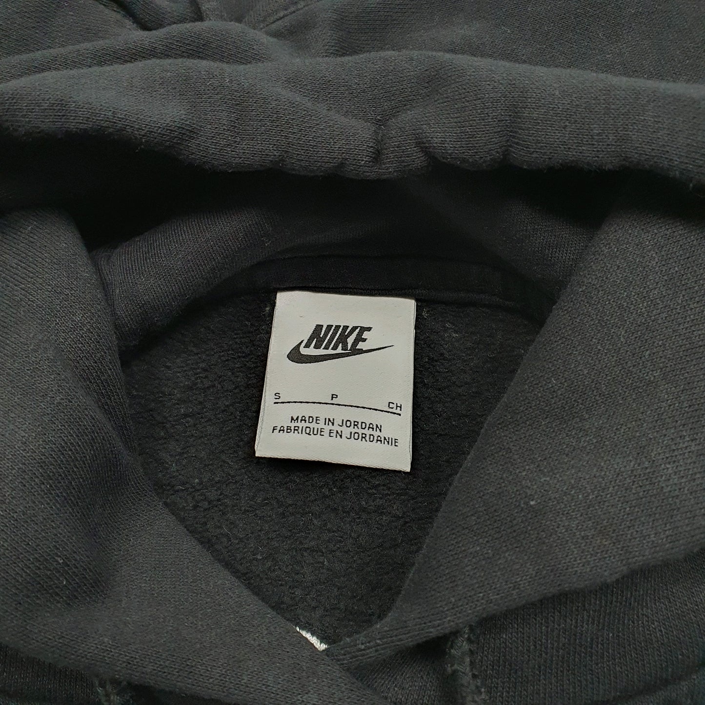 Womens Black Nike Cropped Oversized Gym Workout Hoodie Jumper