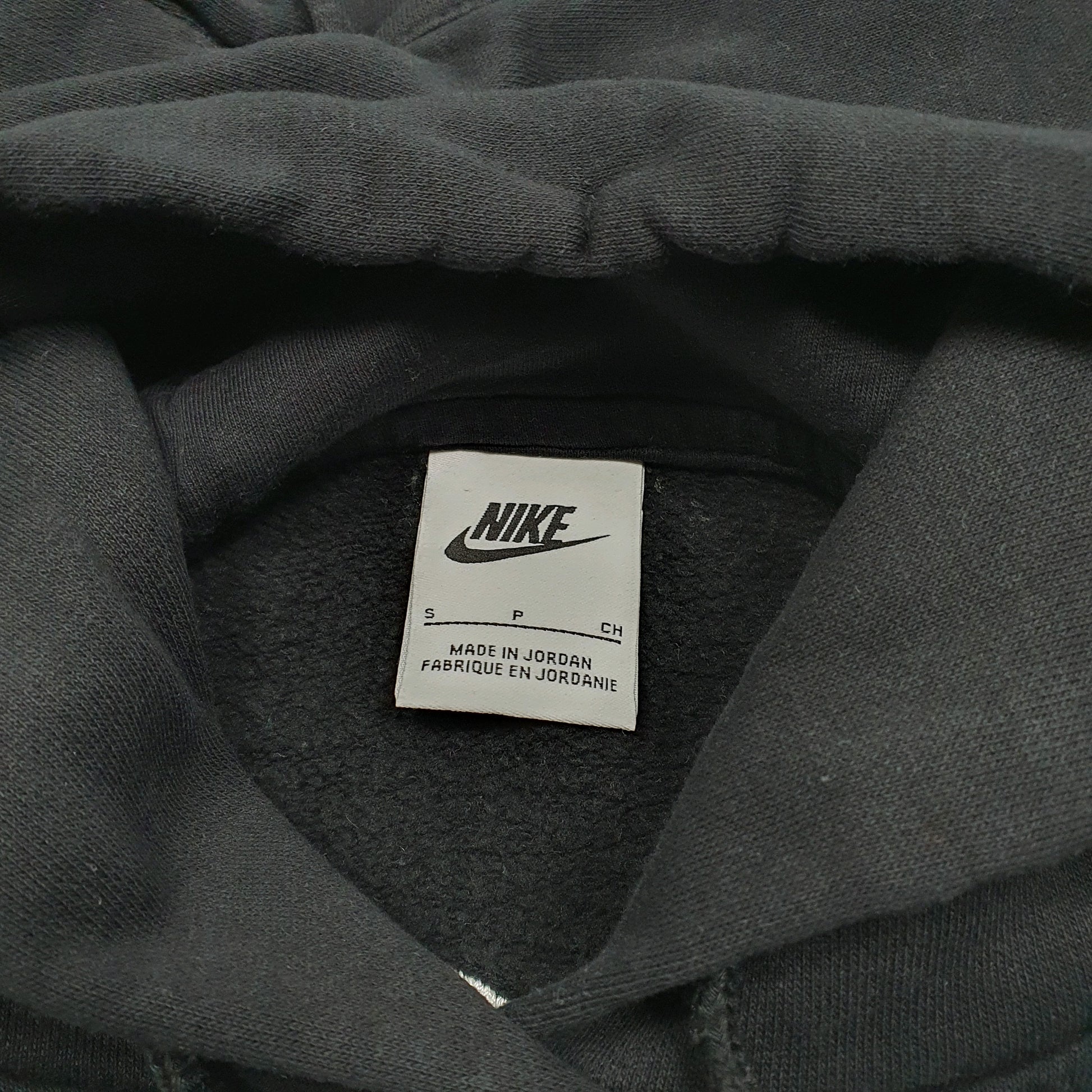 Womens Black Nike Cropped Oversized Gym Workout Hoodie Jumper