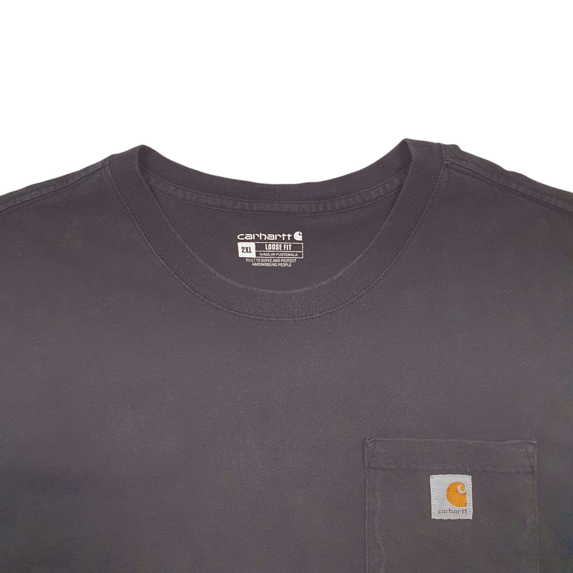 Mens Black Carhartt Pocket Short Sleeve T Shirt