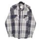 Mens Grey Levis Western Pearl Snap Cowboy Long Sleeve Shirt