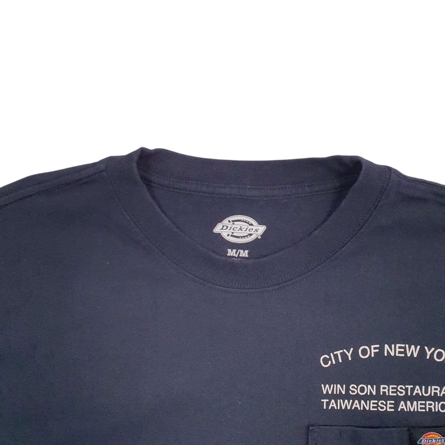Mens Navy Dickies New York Amercan Flag Short Sleeve T Shirt