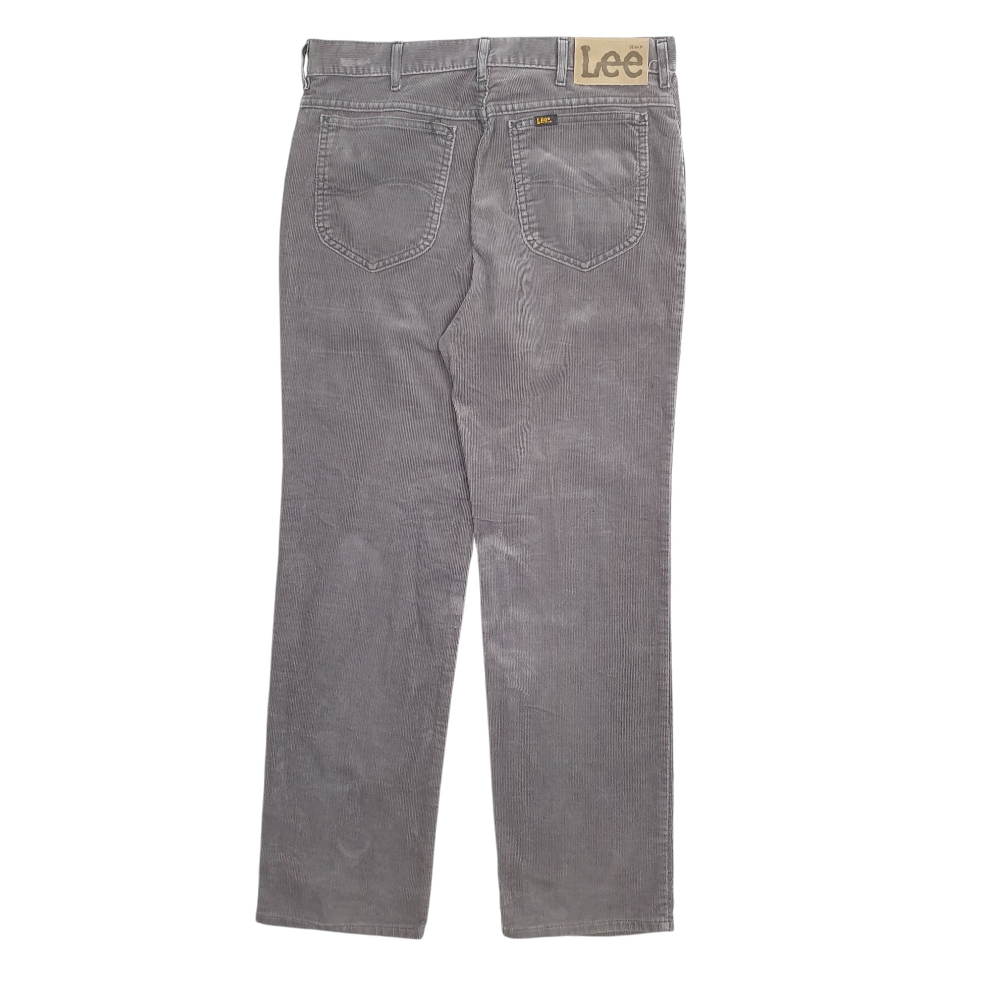 Mens Grey Lee  Corduroy Trousers