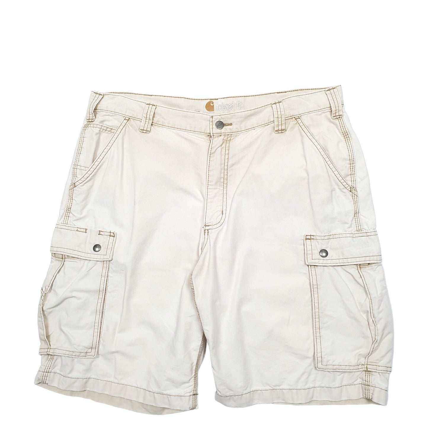 Womens Beige Carhartt Workwear Cargo Shorts