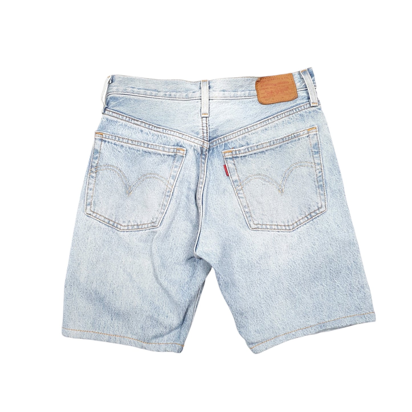 Womens Blue Levis 501 Jorts Distressed Denim Shorts